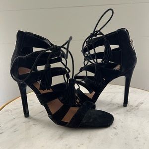 Steve Madden Farah Black Suede Heels